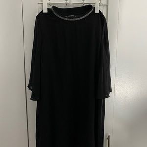 Zara Crepe Dress with Collar Detail